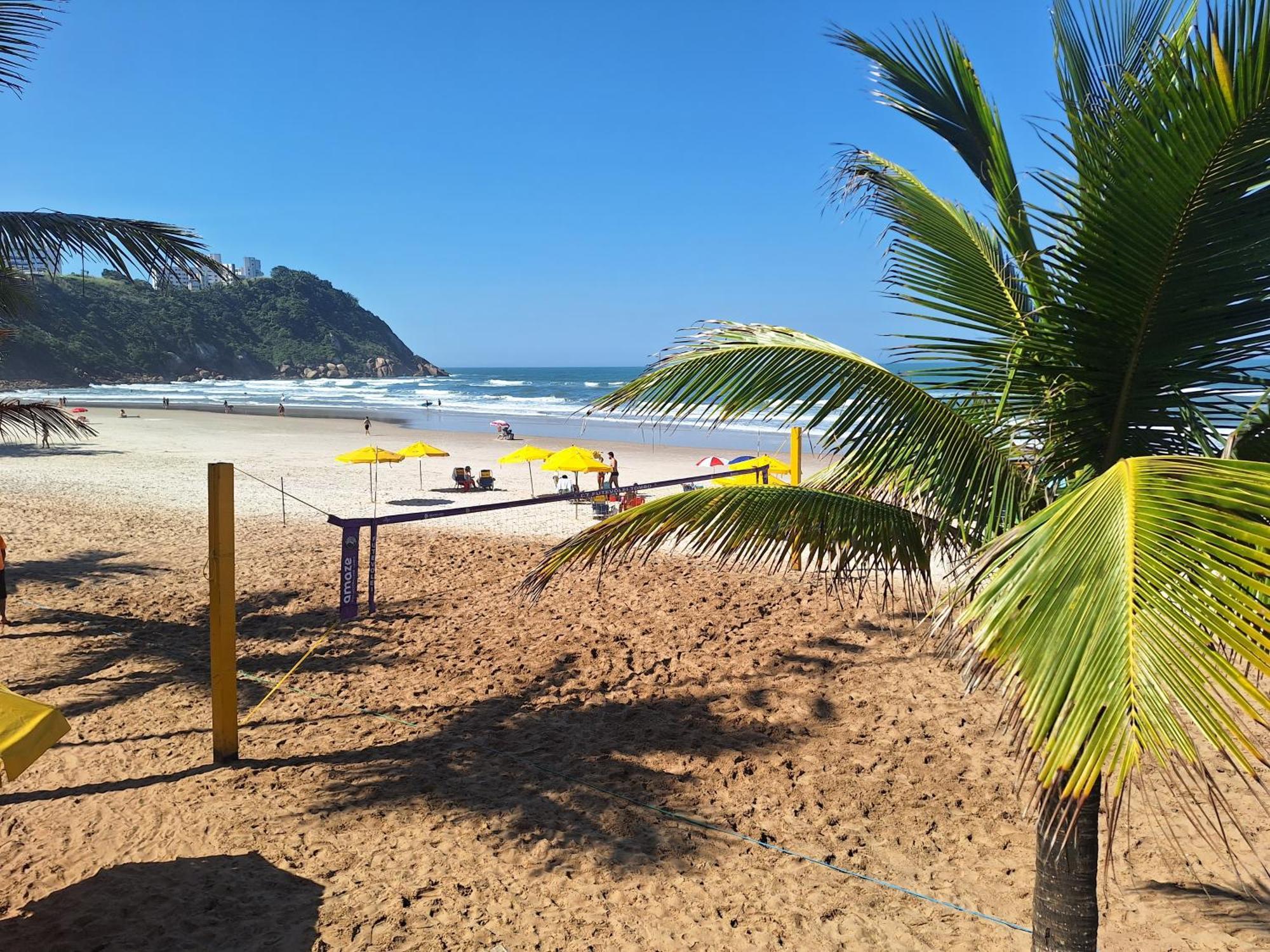 Duplex Pe Na Areia, Praia Do Tombo - Guaruja/Sp. Exterior foto